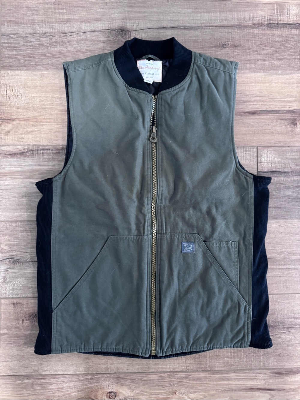 Olive Green Weatherproof Vintage Men's Canvas Utility Vest